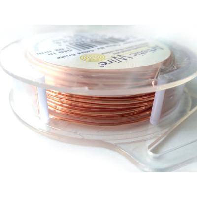 Beadalon Artistic Wire Schmuckdraht aus Kupfer 1,0 mm x 9,14 m (18 GA) - Bare Copper (Mittel-Roségold)