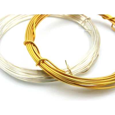 1.0 mm - 18 GA - High Quality Round Craft/Jewellery Wire (6 m/20 ft) - Silver or Gold Plated 1.0 mm - 18 GA - High Quality Round Craft/Jewellery Wire (6 m/20 ft) - Silver or Gold Plated