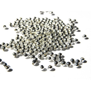 2 mm Small Round Silver-coloured Brass Filler Bead... 2 mm Small Round Silver-coloured Brass Filler Bead...