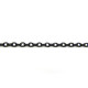 3 mm x 2.5 mm Fine Stainless Steel 304 Trace Chain - Flat Links - Electroplated Black - 1 m (39 Inch)