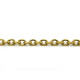 4 x 3 mm Stainless Steel Oval Diamond Cut Trace Chain - Gold/Stainless Silver - 1 m