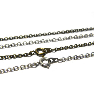 18 inch (46 cm) Trace Chain With Clasp - Necklace ... 18 inch (46 cm) Trace Chain With Clasp - Necklace ...