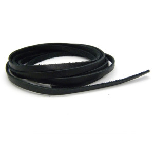 3 x 1.5 mm Flat Real Leather Cord for Jewellery - ...