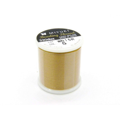 330 Dtex - 0,2 mm - MIYUKI Bead Crochet Nylonfaden für Perlen - Gold Nr. 5 - 50 m