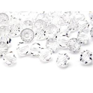 4 mm Czech MC Small Faceted Glass Bicone Beads - C...