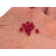 4 mm Czech MC Small Faceted Glass Bicone Beads - Siam Red (24 Beads)