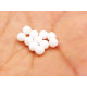 4 mm Czech MC Round Faceted Crystal Beads - White Chalk