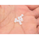 4 mm Czech MC Round Faceted Crystal Beads - White Opal AB