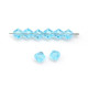 6 mm Czech MC Faceted Glass Bicone Beads - Aquamarine Blue (24 Beads)
