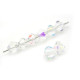 6 mm Czech MC Faceted Glass Bicone Beads - Crystal AB
