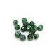 Tschechische MC facettierte Doppelkegel-Glasperlen - Medium EMerald Celsian - 24 Stück