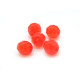 8 mm Round Faceted Fire-polished Czech Glass Beads - Hyacinth Red-Orange - 20 or 60 pc