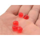 8 mm Round Faceted Fire-polished Czech Glass Beads - Hyacinth Red-Orange - 20 or 60 pc