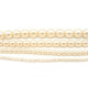 Runde tschechische Glaswachsperlen – Imitationsperlen – Soft Cream (40 Perlen)