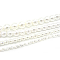 Round Czech Glass Wax Beads - Faux Pearls - Bridal White (40 Beads)