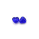 6 mm Small Czech Pressed Glass Heart Beads - Cobalt Blue (20 Pc)