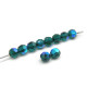 4 mm Czech MC Round Faceted Crystal Beads - Emerald Green AB