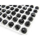 8 mm Czech MC Round Faceted Crystal Beads - Jet Black (6 Pc)