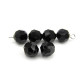 8 mm Czech MC Round Faceted Crystal Beads - Jet Black (6 Pc)