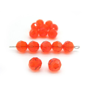 6 mm Czech MC Round Faceted Crystal Beads - Hyacin...