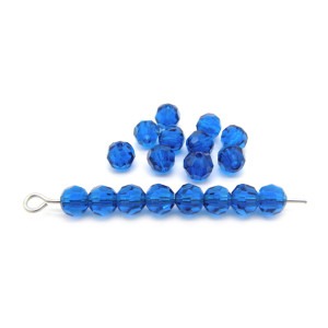 4 mm Czech MC Round Faceted Crystal Beads - Dark A...