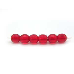 6 mm Traditional Round Czech Pressed Glass Beads -...