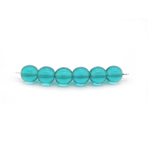 6 mm Traditional Round Czech Pressed Glass Beads -...