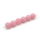 6 mm Traditional Round Czech Pressed Glass Beads - Pink Opal