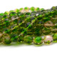 8 mm Round Faceted Fire-polished Czech Glass Beads (25 pc.) - Dual Tone Green/Pink