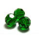 6 mm Tschechische Runde Facettierte Kristallperlen - Medium-Emerald-Grün (10 Perlen)
