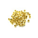 2 mm (Med. Size) Plated Brass Round Crimp Beads - Silver, Gold, Platinum, Rose Gold, Bronze (100 Pc.)