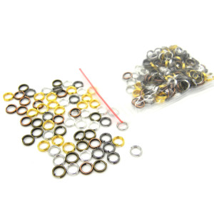 5 mm Mixed Colour Split Rings - Double Loop Rings ...