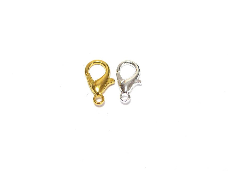 10 mm (0.4 Inch) Small HQ Trigger Clasps, Lobster Clasps - Silver or Gold Plated - 10 Pc.