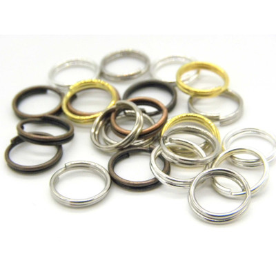 8 mm (0.3 Inch) Mixed Colour Split Rings - Double Loop Rings - 10 g (0.4 Oz)