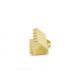 15 mm Stainless Steel Ribbon Crimp Ends - 18K Gold Plated