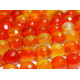 Runde natürliche facettierte gefärbte Achatperlen, geschliffene Edelsteinperlen - 8 mm - Orange