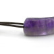 11 x 37 mm (0.4 x 1.5 Inch) Long Arched Real Amethyst Gemstone Connector, Hole 1.2 mm (1 Pc.)