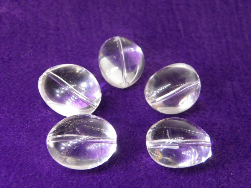 20 x 15 mm Large Oval Clear Quartz Nugget Beads - 5 pc