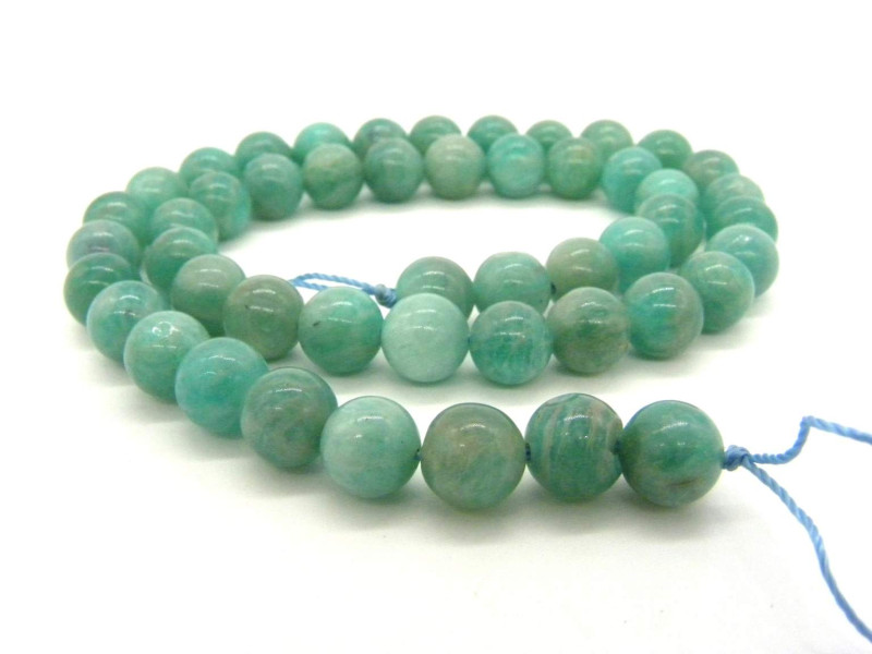 Runde Amazonit Edelsteinperlen 8 mm - Klasse A - Glänzend