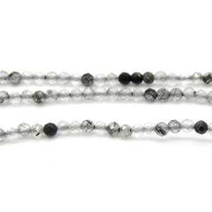 2 mm Mini Round Faceted Natural Rutilated Quartz B... 2 mm Mini Round Faceted Natural Rutilated Quartz B...