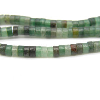 4 mm Small Smooth Aventurine Heishi Rondelle Beads - 20 pc