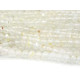 3.5 mm Mini Round Faceted White Topaz Beads, Tiny Real Gemstone Seed Beads - 30 Beads or 1 Strand