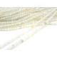 3.5 mm Mini Round Faceted White Topaz Beads, Tiny Real Gemstone Seed Beads - 30 Beads or 1 Strand