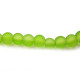 6 mm Round Mat Frosted Glass Beads -  Strand = approx. 140 Beads