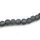 6 mm Round Mat Frosted Glass Beads -  Strand = approx. 140 Beads