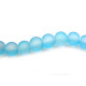 6 mm Round Mat Frosted Glass Beads -  Strand = approx. 140 Beads