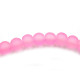 6 mm Round Mat Frosted Glass Beads -  Strand = approx. 140 Beads