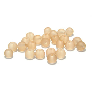 6 mm Round Mat Frosted Glass Beads (25 Beads) Beig... 6 mm Round Mat Frosted Glass Beads (25 Beads) Beig...