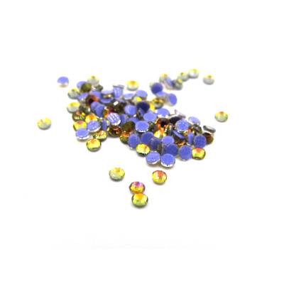 Bügelstrass 2mm (SS 6) aus Glas - Pink und Gelb - 100 Stk.