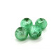 10 mm Hand-Made Round Silver Foil Glass Beads, Murano-Style Lampwork Beads - Mint Green (8 pc.)